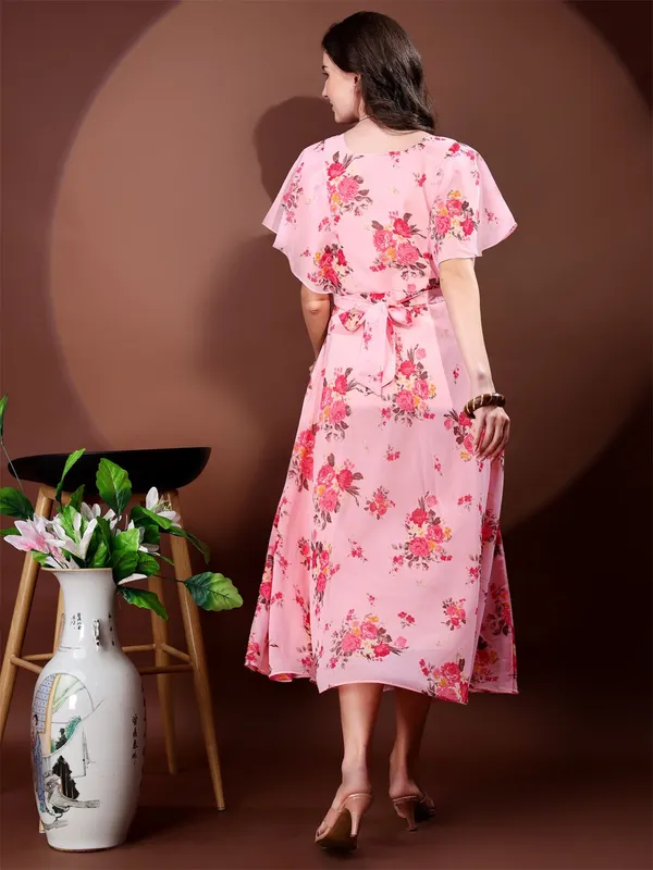 Pink_Premium_Georgette_Floral_Print_Dress_For_Women