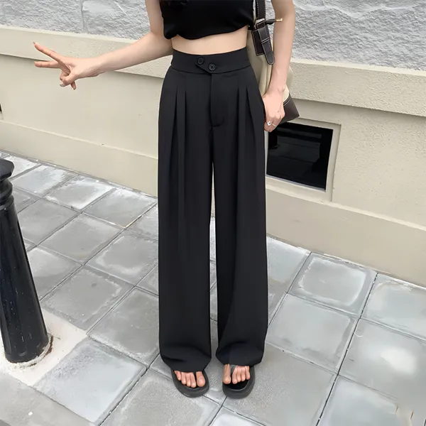 Black_Premium_Polyester_Solid_Casual_Trousers_For_Women