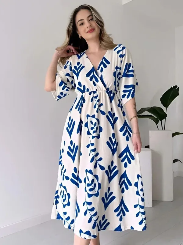 Blue_Premium_Viscose_Rayon_Floral_Print_Dress_For_Women