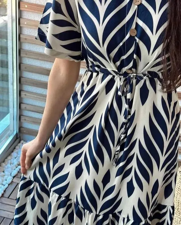Blue_&_White_Premium_Viscose_Rayon_Printed_Dress_For_Women