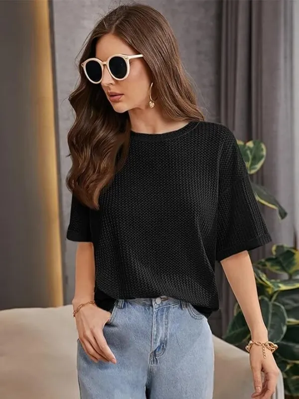 Black_Premium_Wool_Solid_Regular_Top_For_Women
