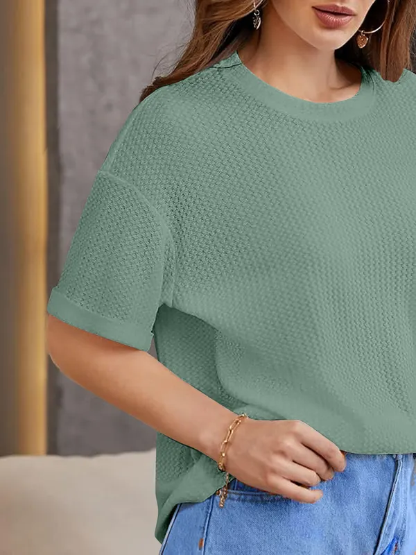 Light_Green_Premium_Wool_Solid_Regular_Top_For_Women