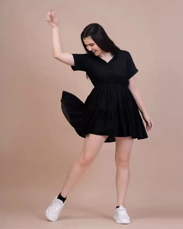 Black_Premium_Viscose_Rayon_Solid_Dress_For_Women
