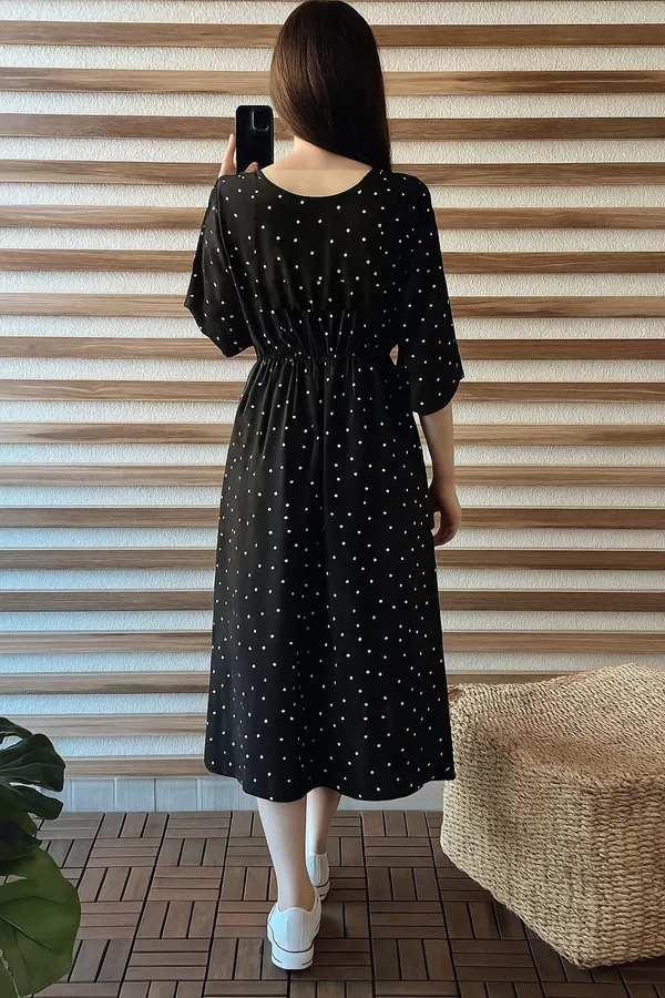 Black_Premium_Viscose_Rayon_Floral_Print_Dress_For_Women