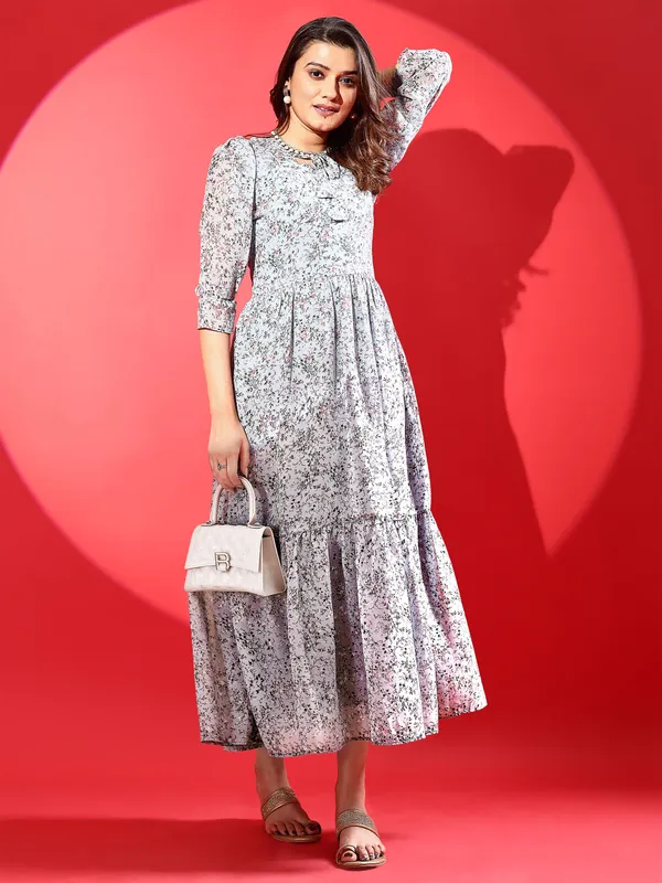 Grey_Premium_Georgette_Printed_Dress_For_Women