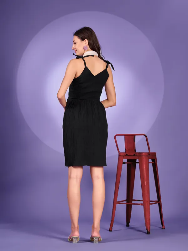Black_Premium_Polyester_Solid_Dress_For_Women