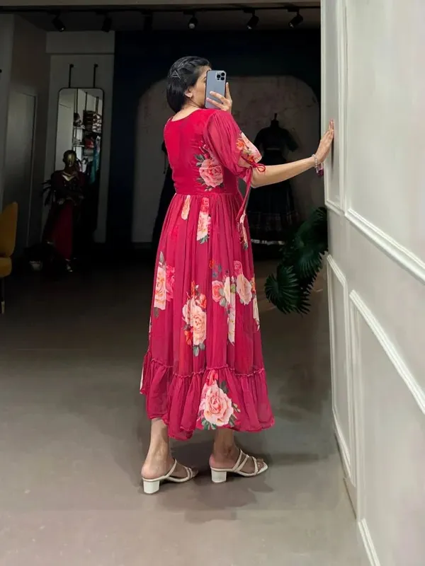 Pink_Premium_Georgette_Floral_Print_Dress_For_Women