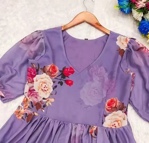 Purple_Premium_Georgette_Floral_Print_Dress_For_Women
