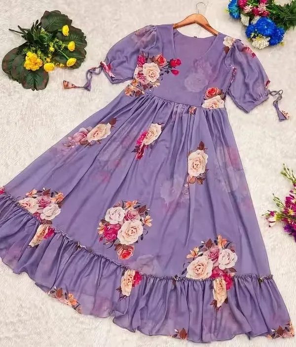 Purple_Premium_Georgette_Floral_Print_Dress_For_Women