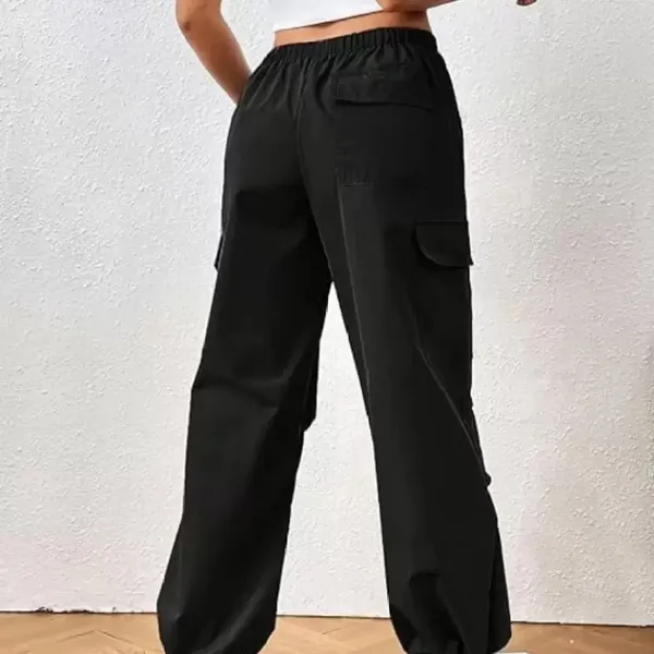 Black_Premium_Cotton_Blend_Solid_Cargo_For_Women