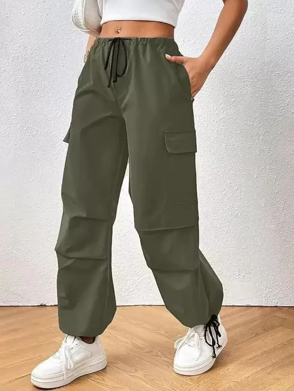 Green_Premium_Cotton_Blend_Solid_Cargo_For_Women