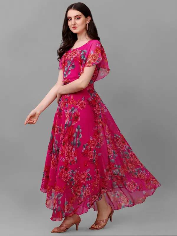 Pink_&_Grey_&_Red_Premium_Georgette_Printed_Dress_For_Women