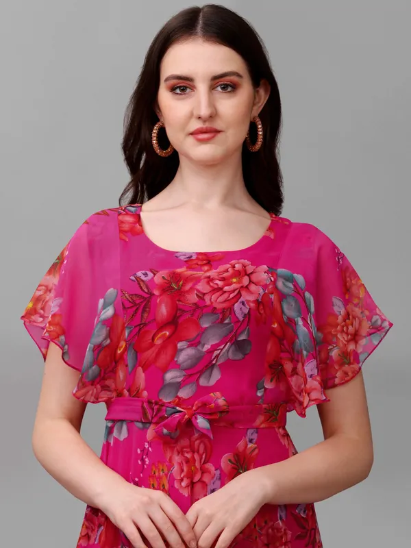 Pink_&_Grey_&_Red_Premium_Georgette_Printed_Dress_For_Women