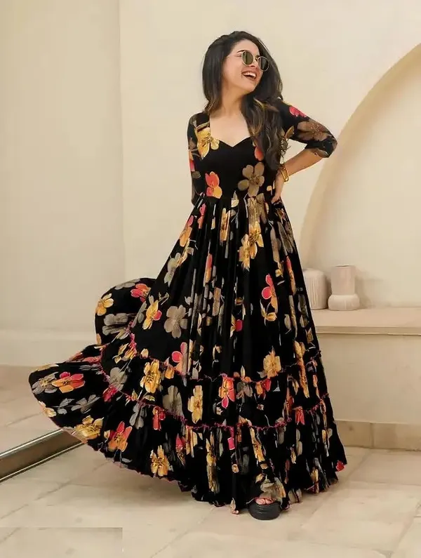 Black_Premium_Viscose_Rayon_Floral_Print_Anarkali_For_Women
