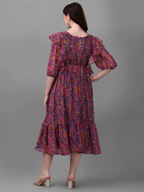 Pink_Premium_Georgette_Floral_Print_Dress_For_Women