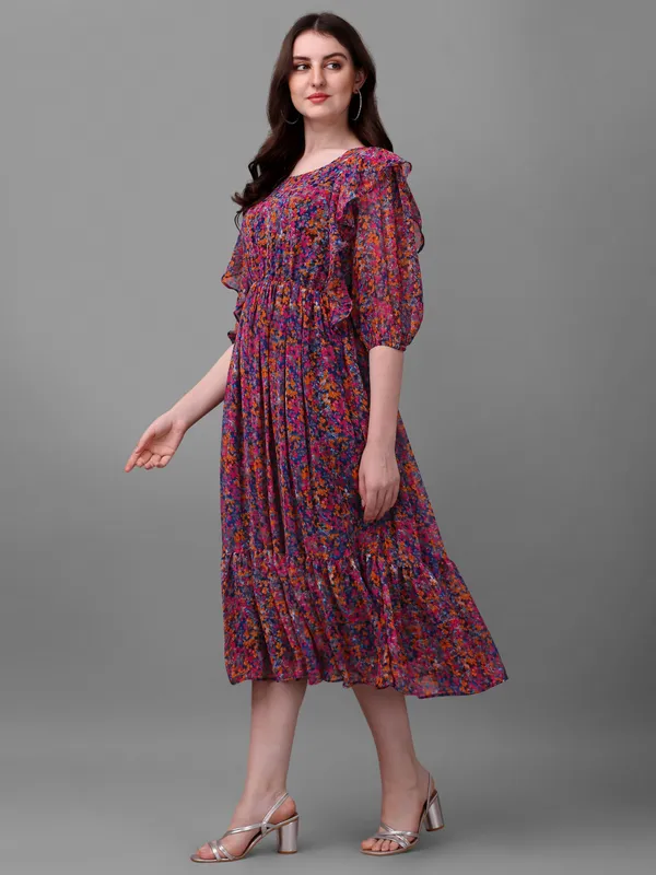 Pink_Premium_Georgette_Floral_Print_Dress_For_Women