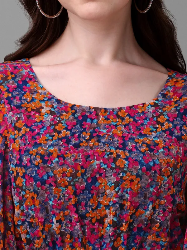 Pink_Premium_Georgette_Floral_Print_Dress_For_Women