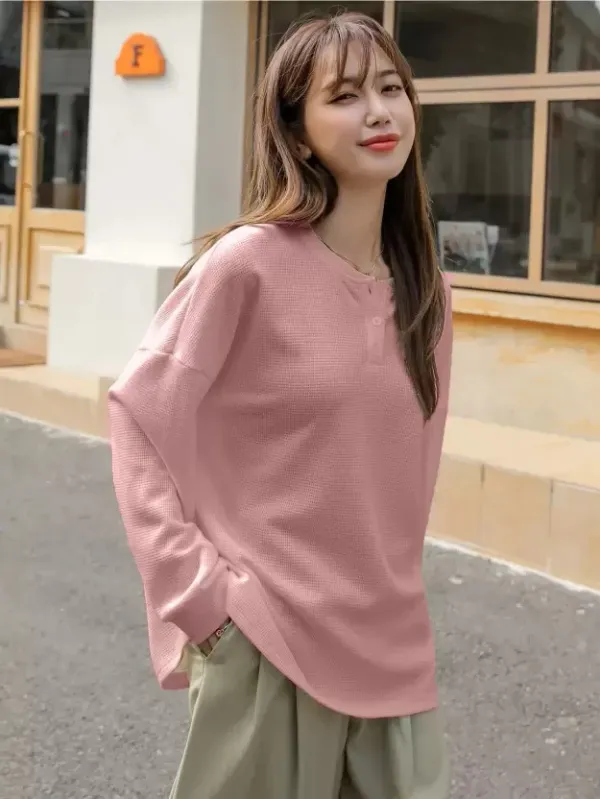 Pink_Premium_Wool_Self_Design_Boxy_Top_For_Women