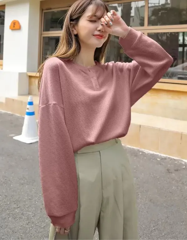 Pink_Premium_Wool_Self_Design_Boxy_Top_For_Women