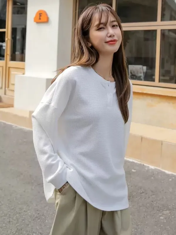 White_Premium_Wool_Self_Design_Boxy_Top_For_Women