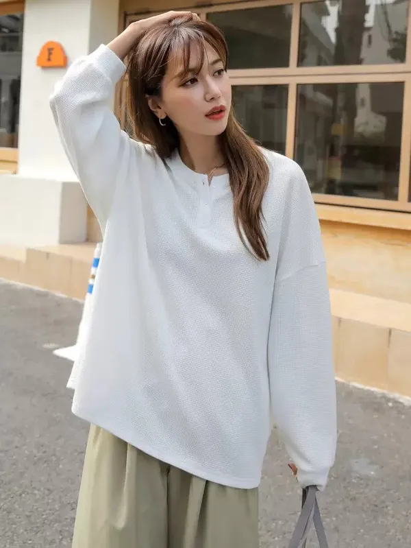 White_Premium_Wool_Self_Design_Boxy_Top_For_Women