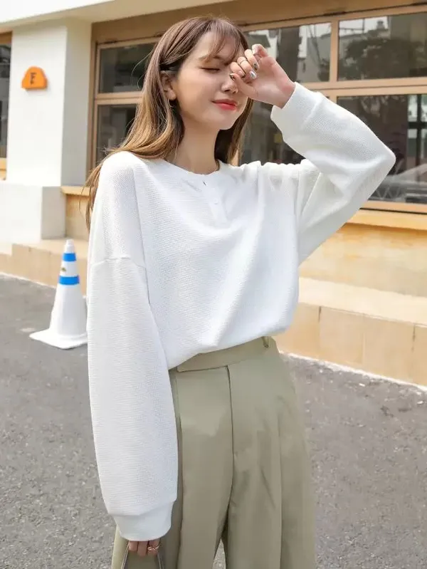 White_Premium_Wool_Self_Design_Boxy_Top_For_Women