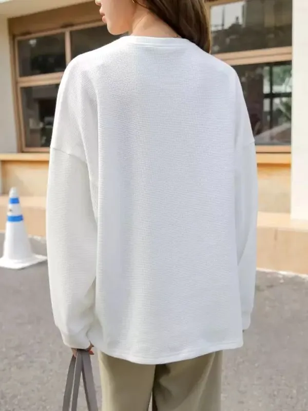 White_Premium_Wool_Self_Design_Boxy_Top_For_Women