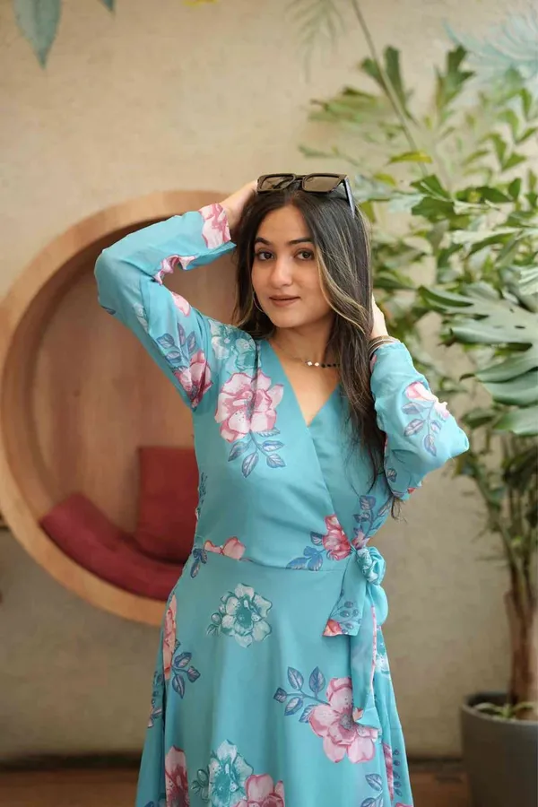 Light_Blue_Premium_Georgette_Floral_Print_Dress_For_Women
