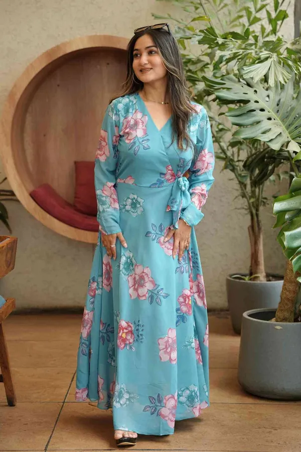 Light_Blue_Premium_Georgette_Floral_Print_Dress_For_Women