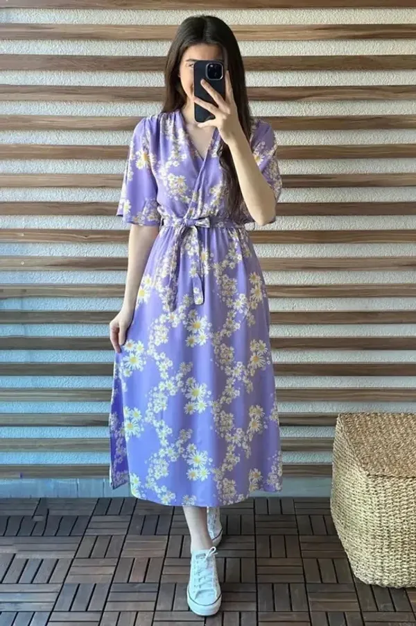 Purple_Premium_Viscose_Rayon_Floral_Print_Dress_For_Women