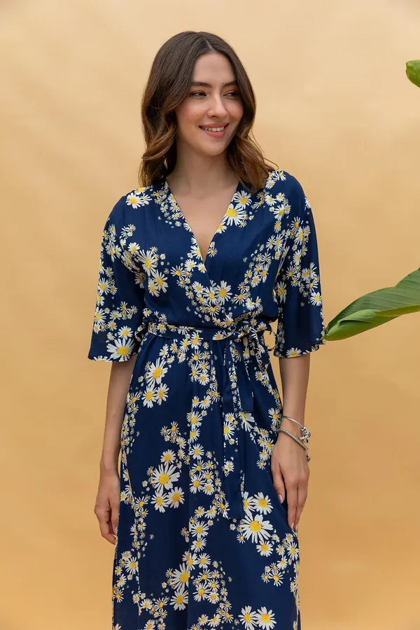 Dark_Blue_&_White_&_Yellow_Premium_Viscose_Rayon_Self_Design_Dress_For_Women