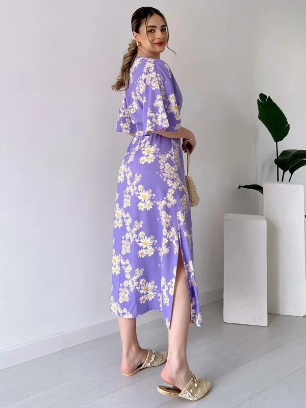 Purple_Premium_Viscose_Rayon_Floral_Print_Dress_For_Women