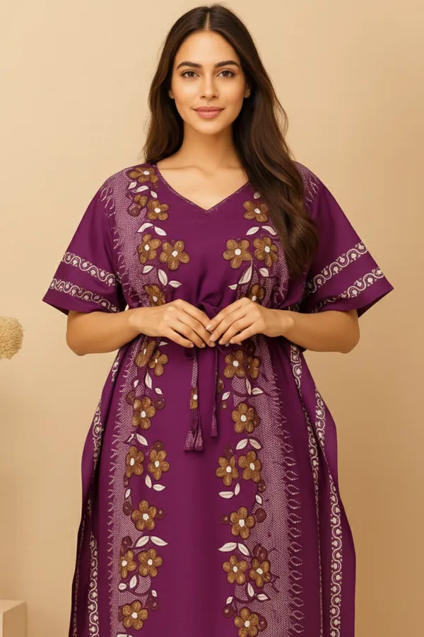 Purple_Cotton_Kaftan_Nighty_for_Women,_Kaftan_Night_Gowns_for_Women,_ideal_for_Nightwear_&_Loungewear