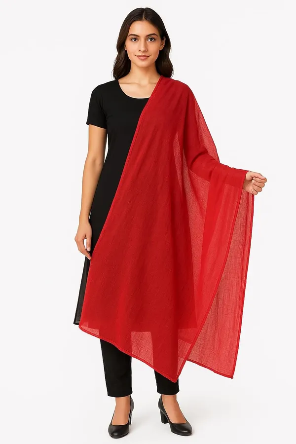 Black_&_Red_Pure_Cotton_Solid_Dupatta_For_Women_Lightweight_Pack_Of_2