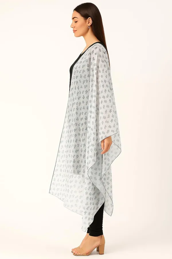 Green_Floral_Print_Cotton_Feel_Dupatta_2.0_Meter_Soft_Breathable_Chunni_Shawl_Stole_With_Arco_Lace_Premium_Dupatta_For_Summer_Wear