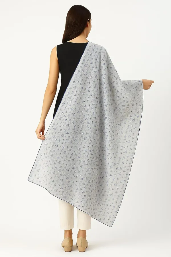 Blue_Floral_Print_Cotton_Feel_Dupatta_2.0_Meter_Soft_Breathable_Chunni_Shawl_Stole_With_Arco_Lace_Premium_Dupatta_For_Summer_Wear