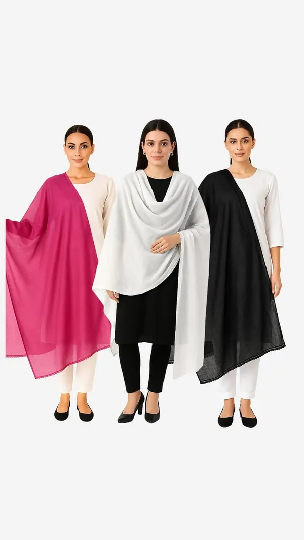 Pack_Of_3_Multicolor_Pure_Cotton_Dupatta_Combo_2.25_Meter_|_Soft_Cotton_Chunni_Shawl_Stole_For_Women