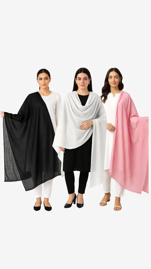 Pack_Of_3_Multicolor_Pure_Cotton_Dupatta_Combo_2.25_Meter_|_Soft_Cotton_Chunni_Shawl_Stole_For_Women