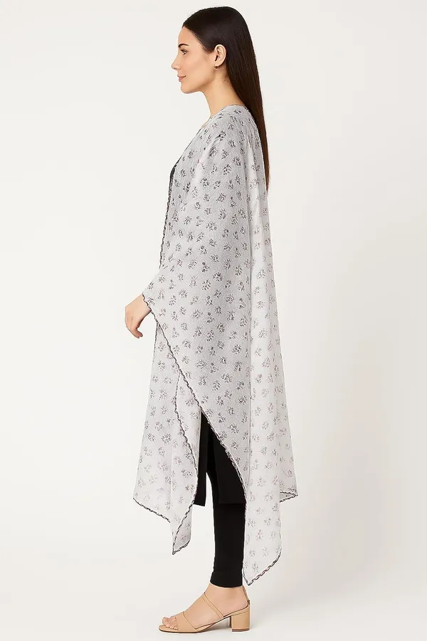 Maroon_Floral_Print_Cotton_Feel_Dupatta_2.0_Meter_Soft_Breathable_Chunni_Shawl_Stole_With_Arco_Lace_Premium_Dupatta_For_Summer_Wear