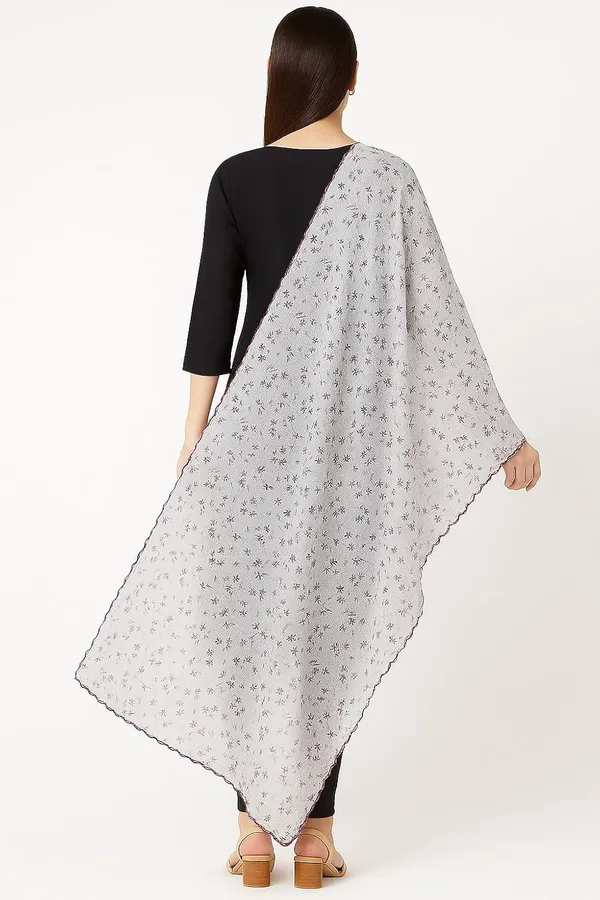 Maroon_Floral_Print_Cotton_Feel_Dupatta_2.0_Meter_Soft_Breathable_Chunni_Shawl_Stole_With_Arco_Lace_Premium_Dupatta_For_Summer_Wear