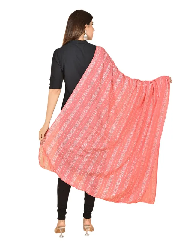 Antique_Rose_Cotton_Feel_Zari_Dupatta_2.25_Meter_Printed_Soft_Breathable_Chunni_Shawl_With_Piku_Lace_Premium_Dupatta_For_Summer_Wear
