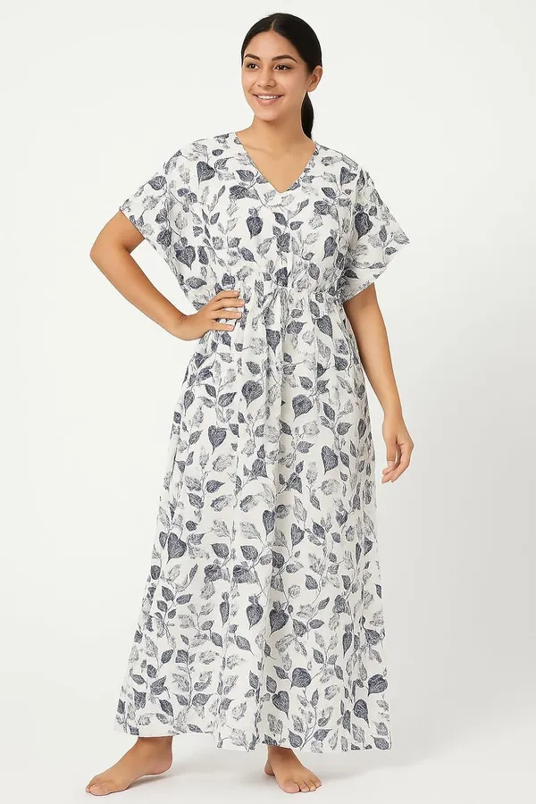 Pack_Of_2_Blue_&_Yellow_Cotton_Nighty_For_Women_Free_Size_Kaftan_With_Gown_And_Pocket_Stylish_Kaftan_Maxi_Nighties_Combo