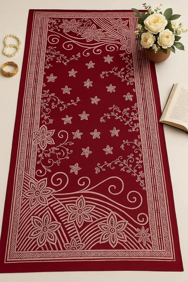 Maroon_Pure_Cotton_Printed_Dupatta_2.25M_Fancy_Cotton_Premium_Heavy_Dupatta_Style_Versatile_Shawl_For_Women