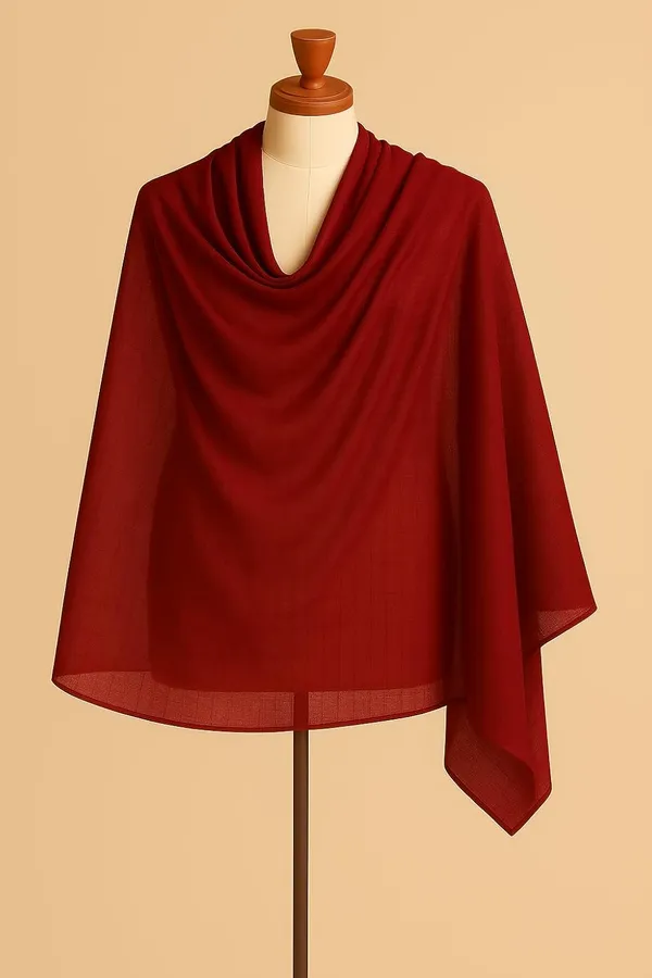 Maroon_Pure_Cotton_Dupatta_2.25_Meter_Lightweight_Soft_Breathable_Chunni_Shawl_Summer_Accessory_For_Women