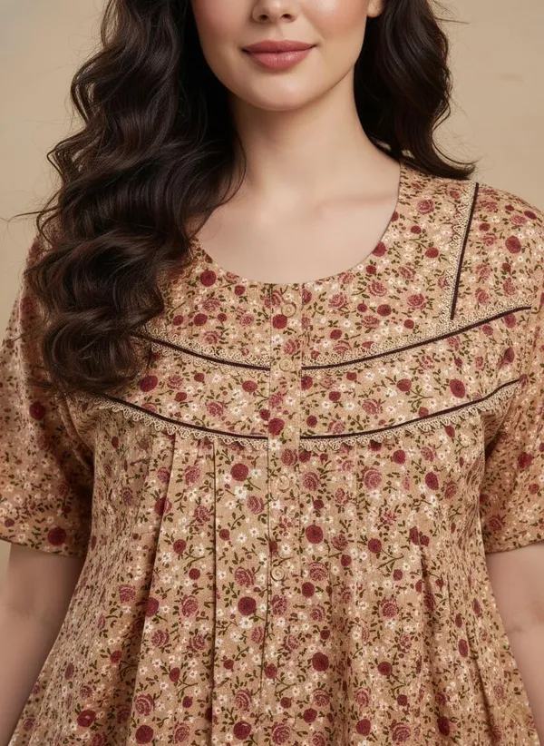 Peach_Cotton_Nighty_for_Women_Stylish_Full_Length_with_Lace,_Floral_Print_Pure_Cotton_Maxi_Dress_for_Women_with_Pocket_(L)