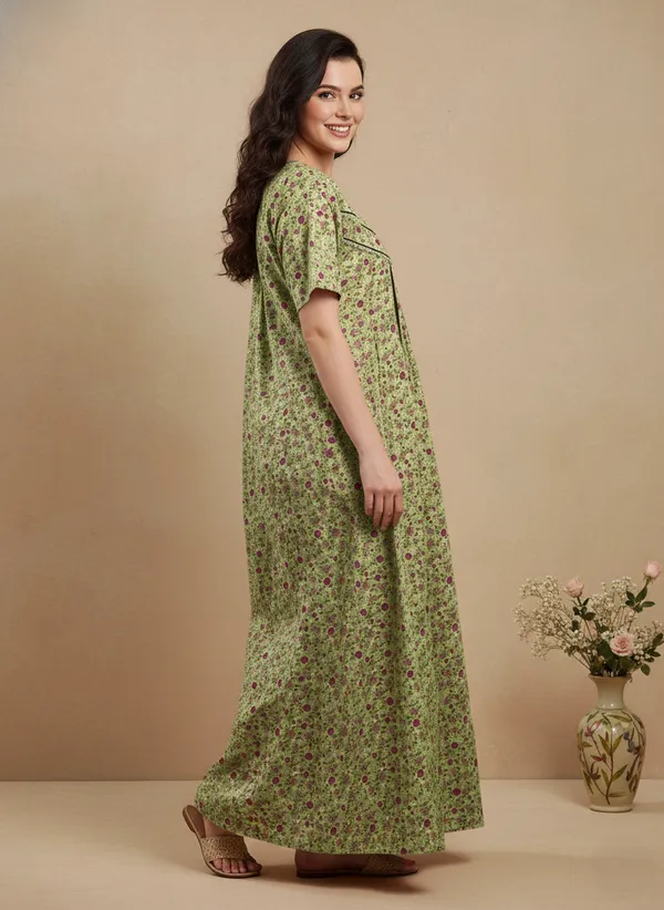 Pista_Green_Cotton_Nighty_for_Women_Stylish_Full_Length_with_Lace,_Floral_Print_Pure_Cotton_Maxi_Dress_for_Women_with_Pocket_(L)