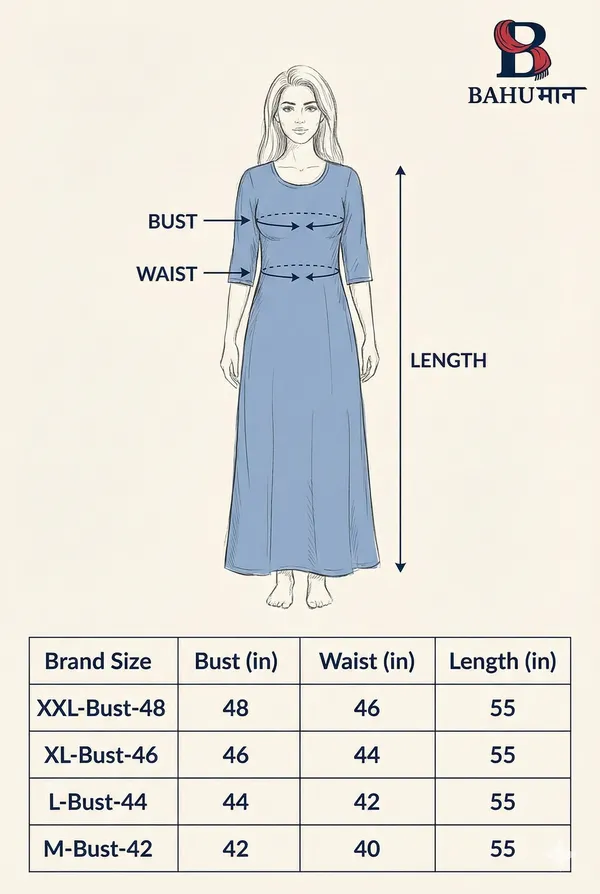 Pack_of_2_Blue_&_Green_Floral_Pure_Cotton_Nighty_With_Pocket_Free_Size_Maxi_Dress_Cotton_Night_Dress_Gown_Stylish_Nighty_For_Women