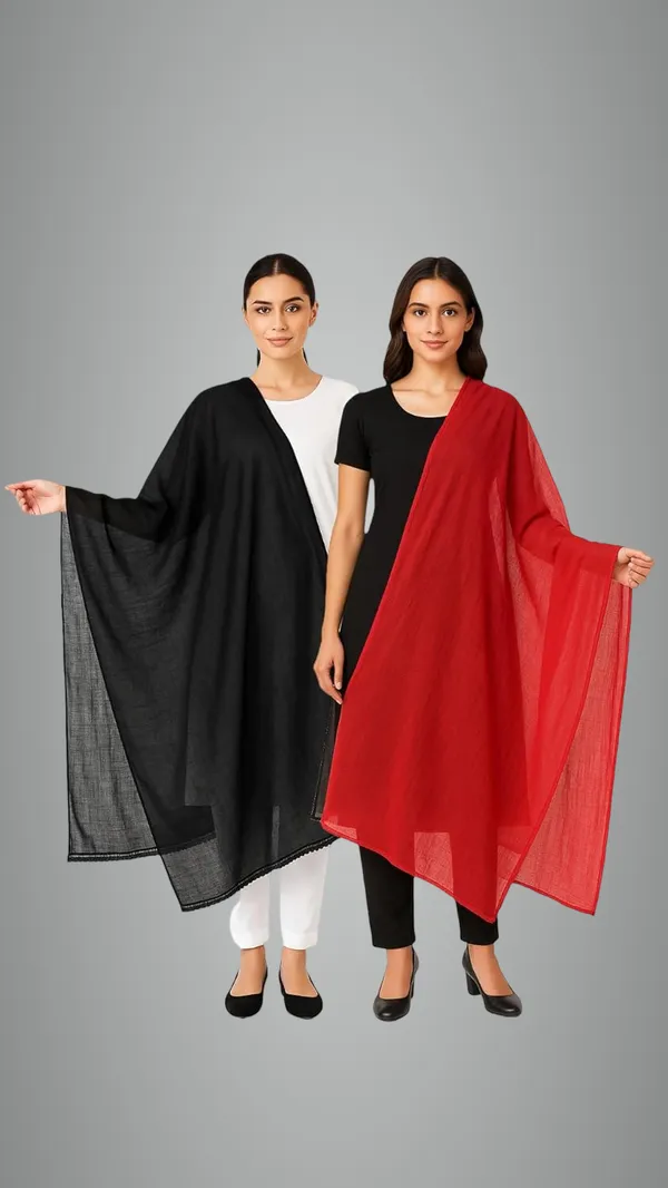 Black_&_Red_Pure_Cotton_Solid_Dupatta_For_Women_Lightweight_Pack_Of_2