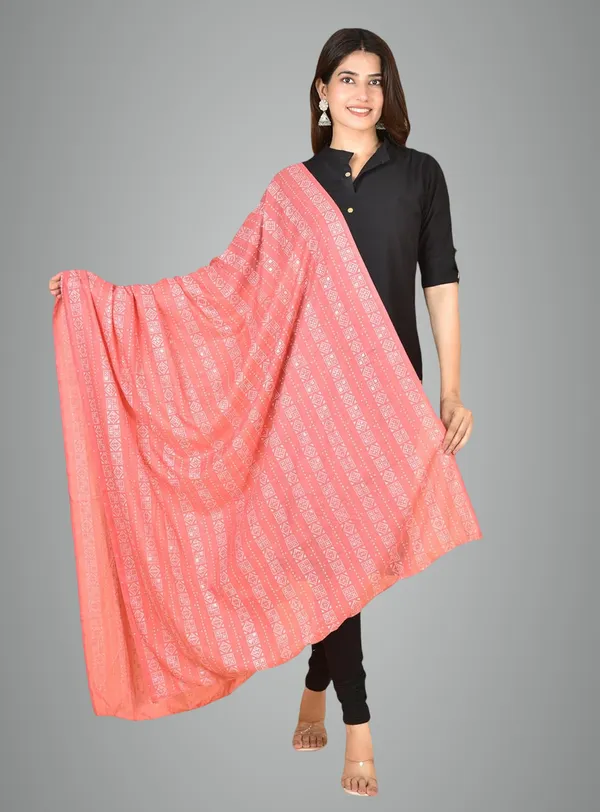 Antique_Rose_Cotton_Feel_Zari_Dupatta_2.25_Meter_Printed_Soft_Breathable_Chunni_Shawl_With_Piku_Lace_Premium_Dupatta_For_Summer_Wear