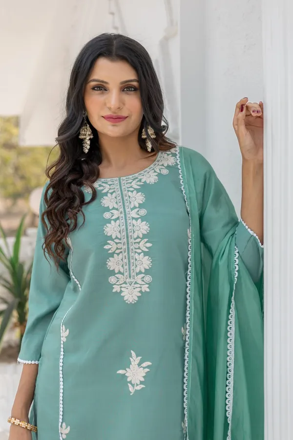 ELEGANT_STRAIGHT_KURTI_PANT_DUPATTA_SET